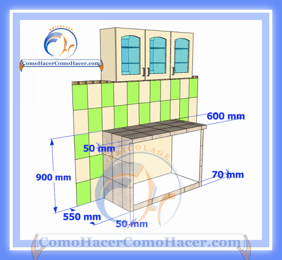 Cocina mesada de concreto guía detallada para colocar puertas melamina