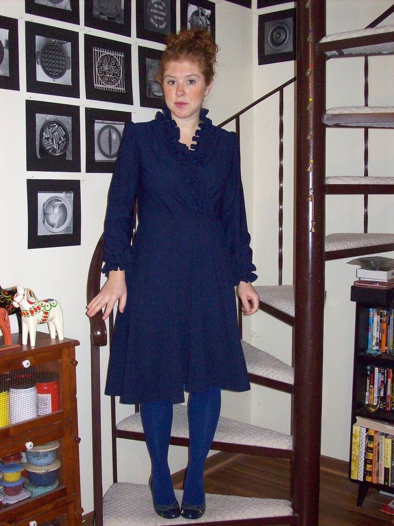 Dress - thrifted Lady Carol Petites of NY (previously worn 1 , 2 , 3 )