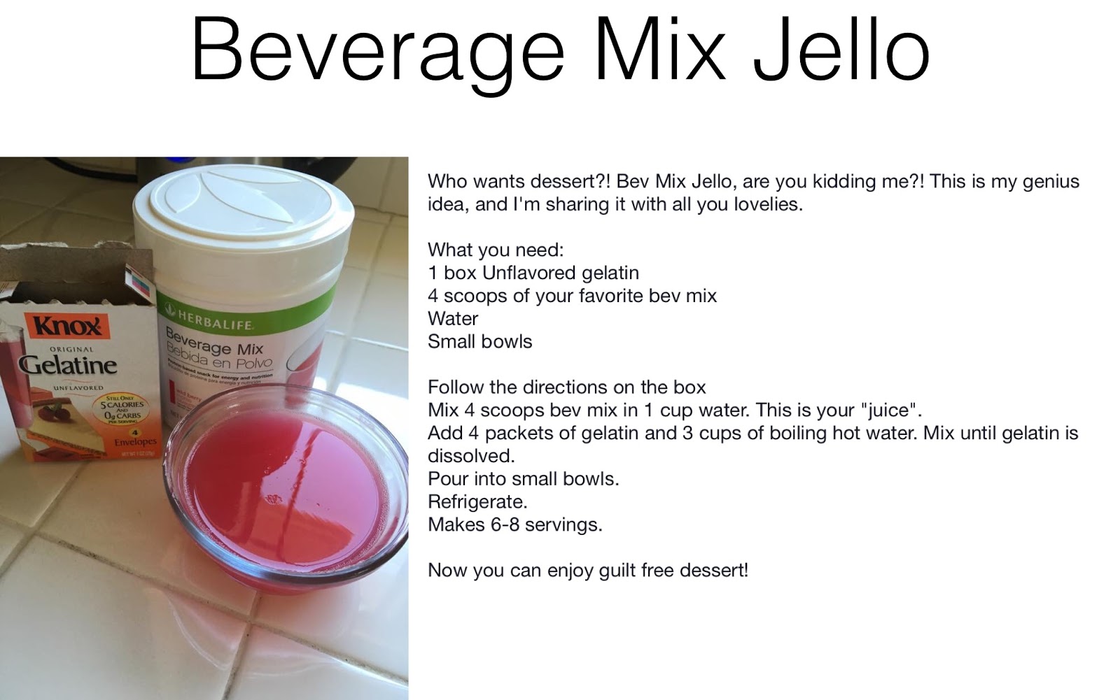 Healthy Recipes Beverage Mix Jello