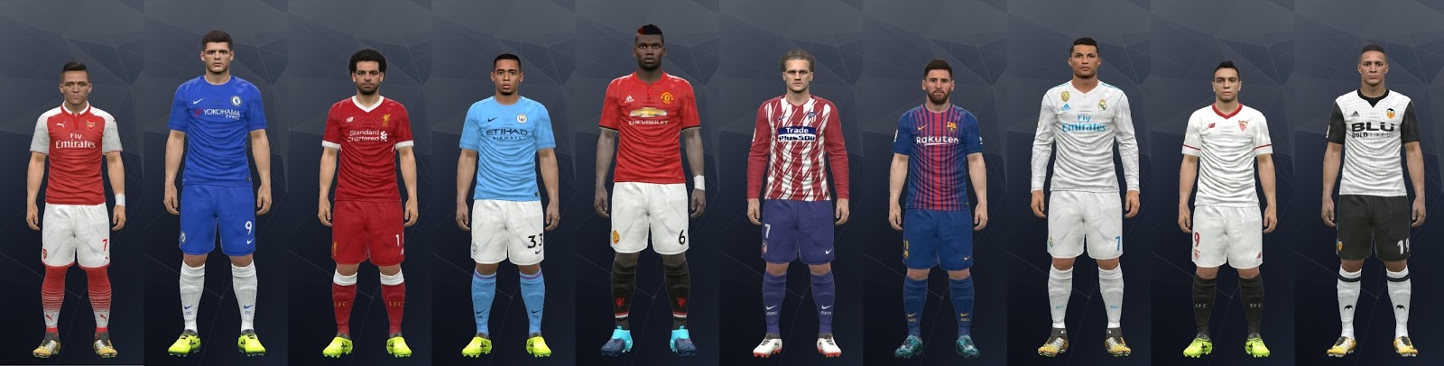 Premier League Kits pack 2015-2016 PES 2016