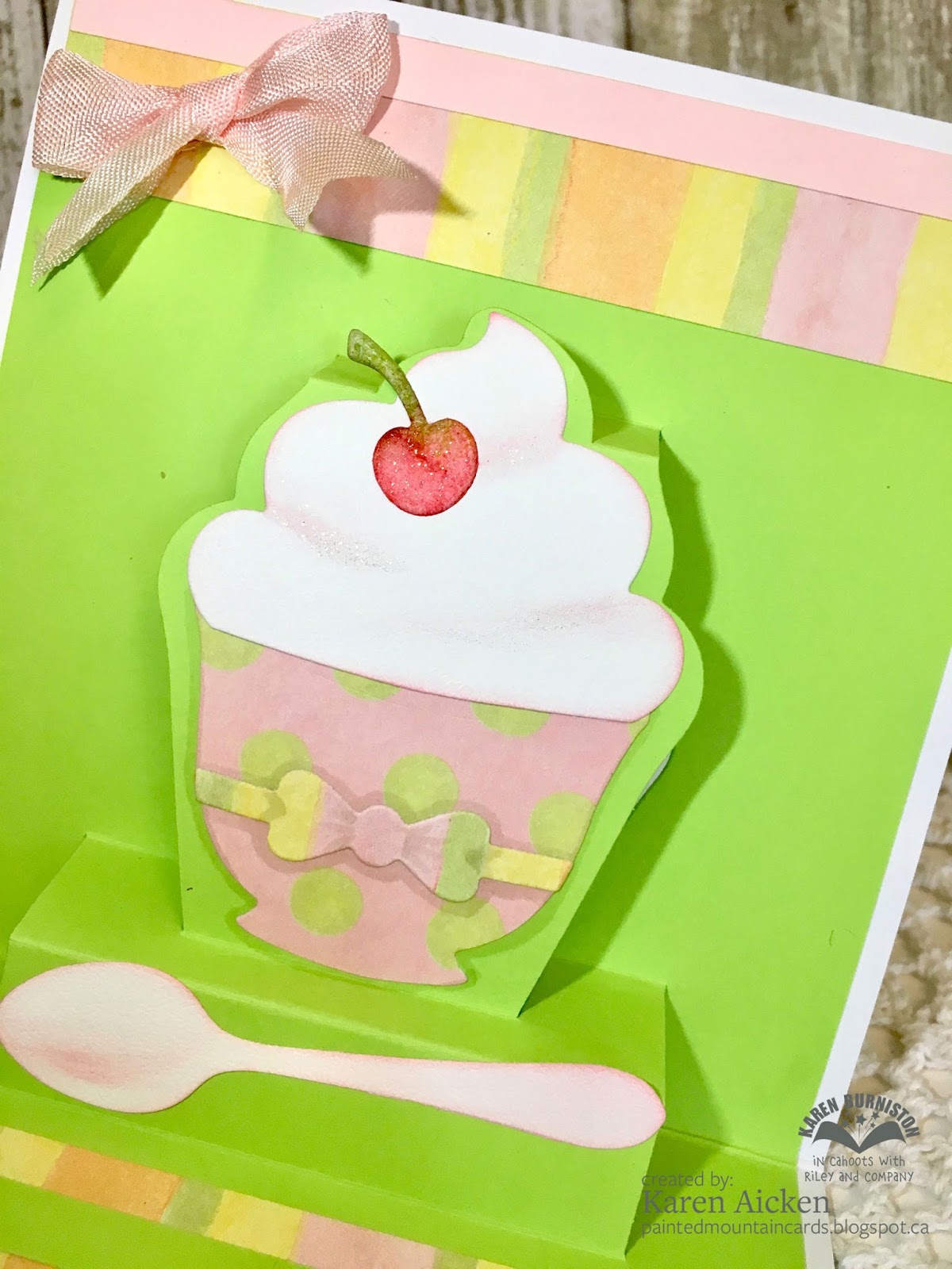 Painted Mountain Cards Ice Cream PopUp Card