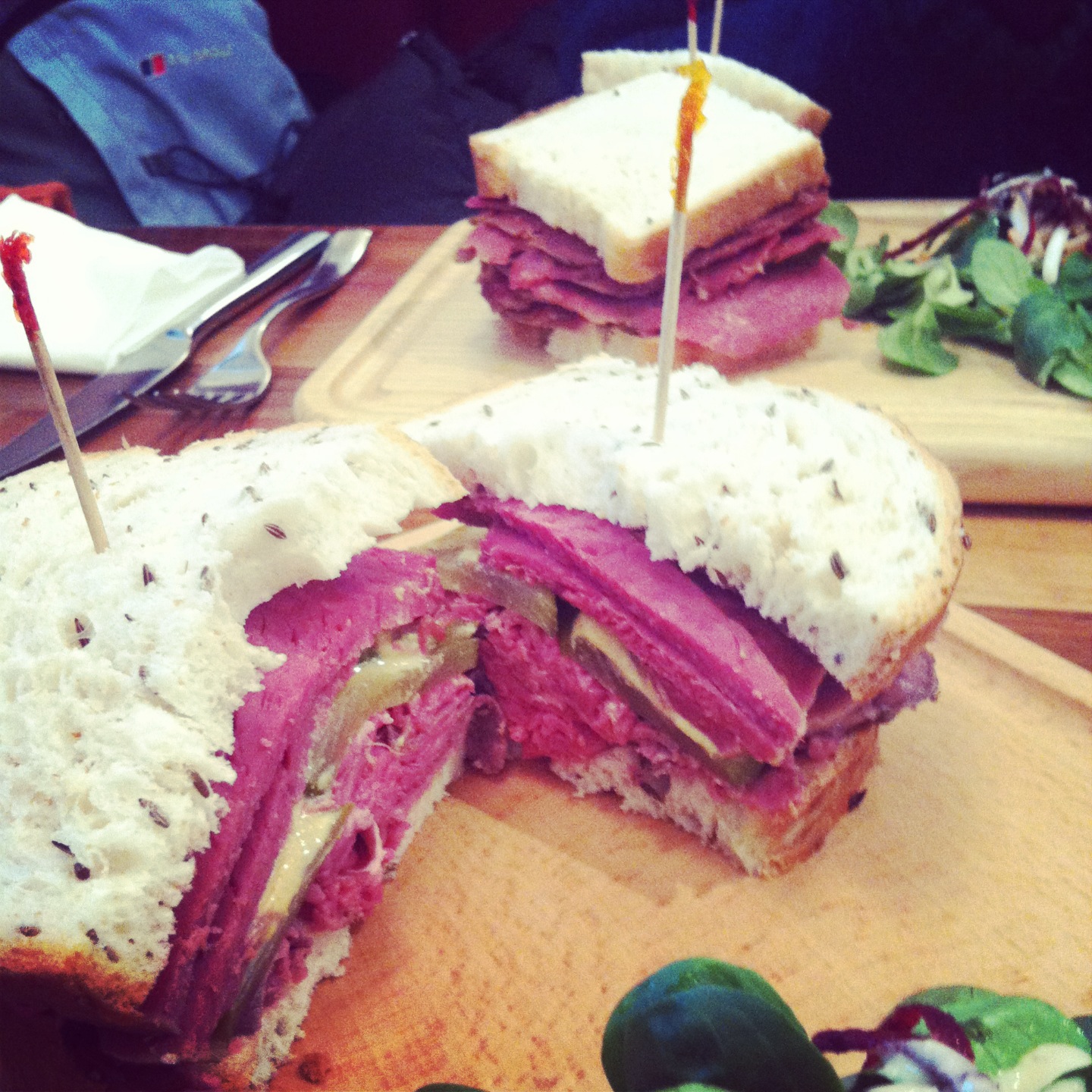 I Live to Eat and Eat to Live Salt Beef Sandwiches