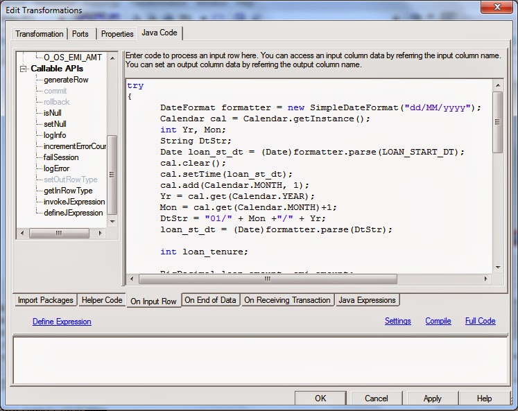 Informatica - Java Transformation ~ Tech Volcano