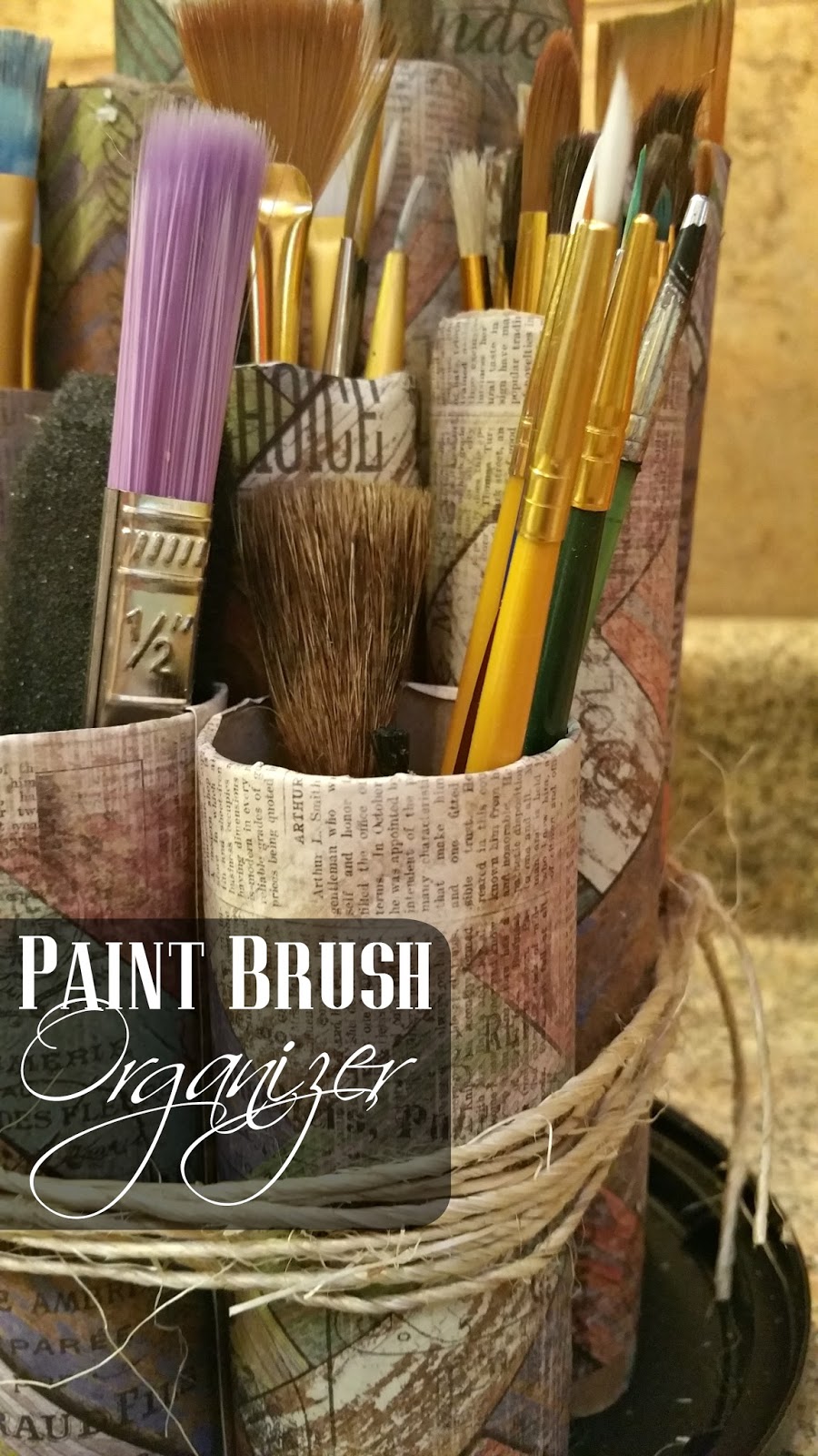 Redo It Yourself Inspirations : Paint Brush Holder: Recycled Paper Rolls
