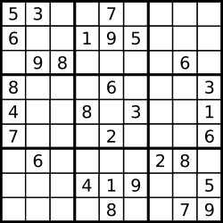 9x9 sudoku bulmaca