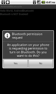 Turn-On BlueTooth using intent of BluetoothAdapter.ACTION_REQUEST_ENABLE