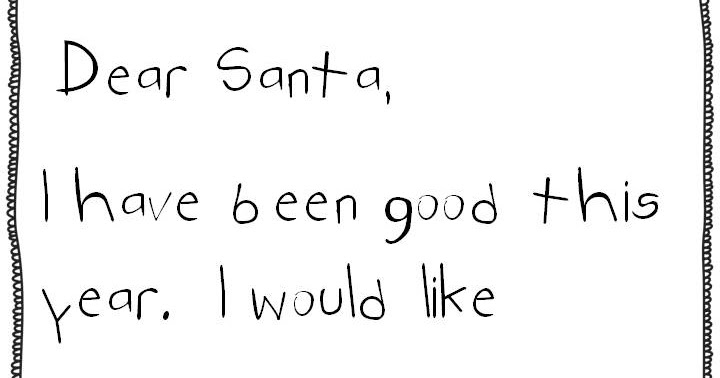Classroom Freebies Too: Simple Santa Letter