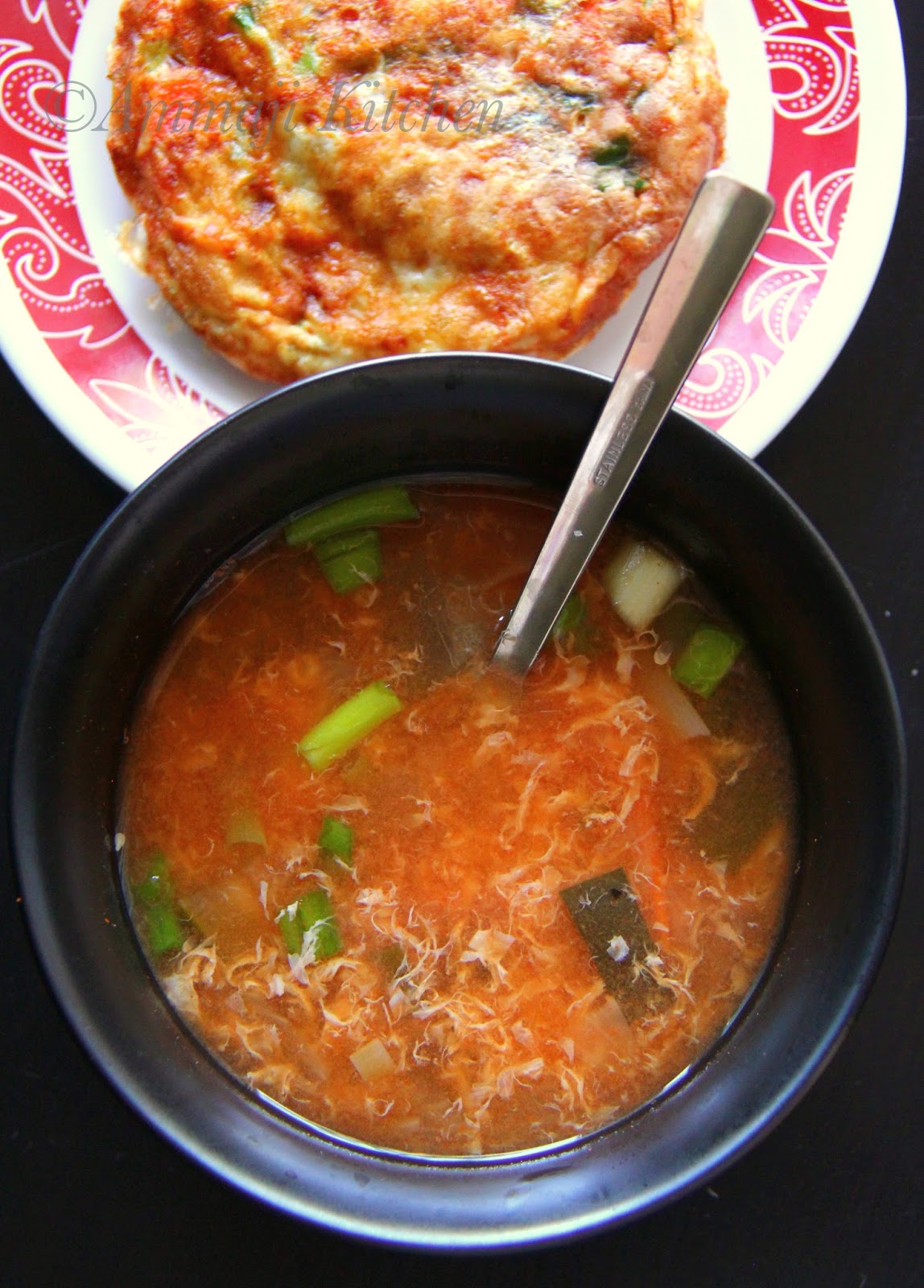 Kimchi Egg Drop Soup Indian Food Recipes Ammaji Kitchen