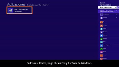 imagen de fax y escaner en windows 8