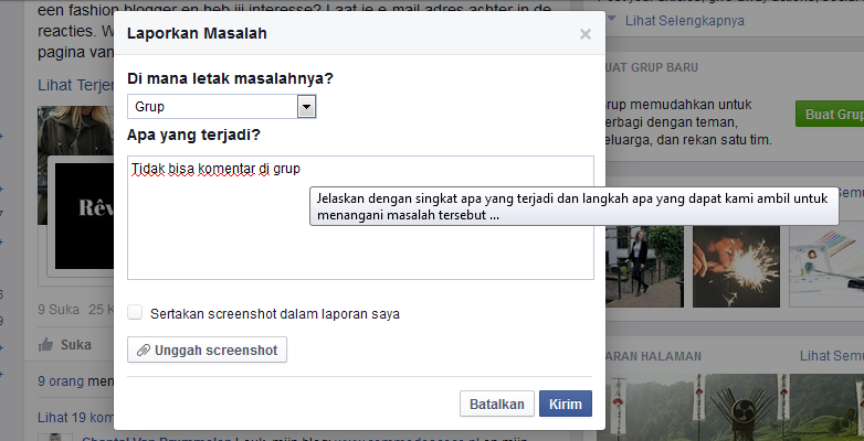 Cara mengatasi masalah tidak bisa posting dan mengirim