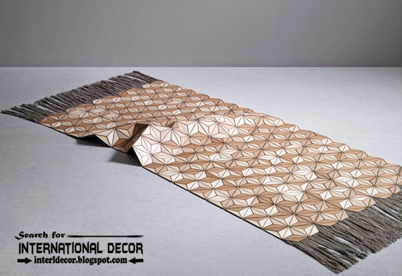 New collection of Eco-friendly wooden carpet and rugs textured