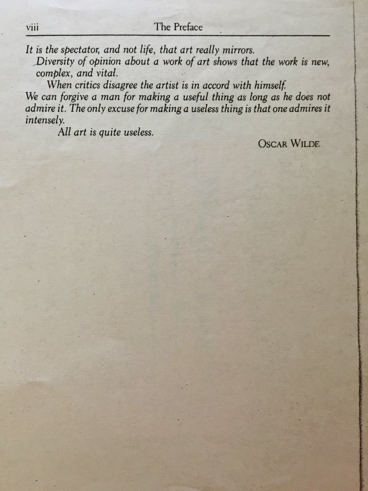 Dorian gray preface analysis picture