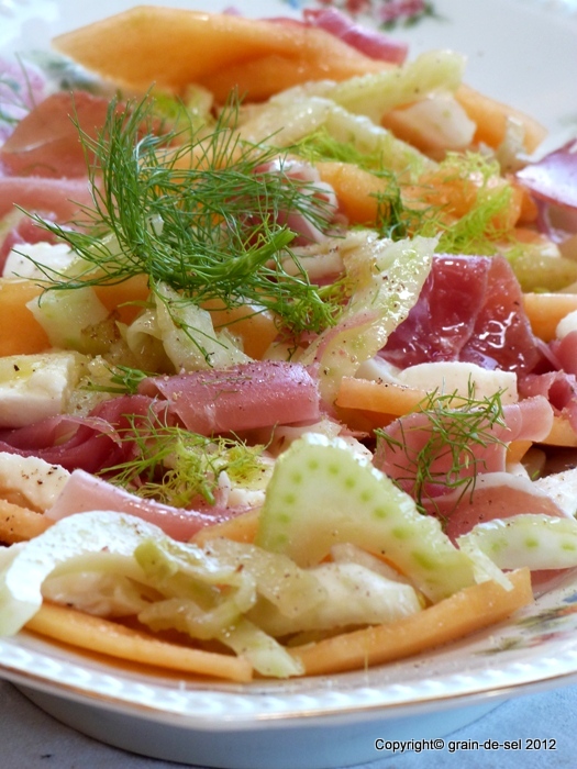 schnelles Essen: Melonen-Fenchel-Mozzarella-Salat | Salzkorn – meine ...