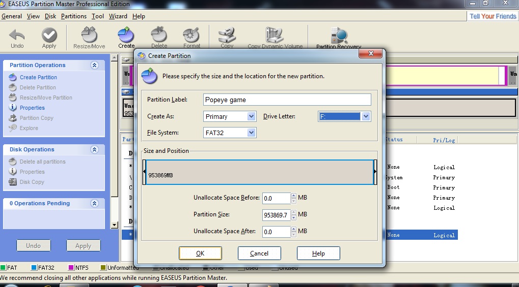Show partitions. Show partitions