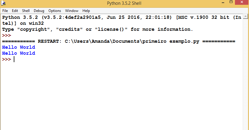 Programar é brincar: Primeiro programa em python