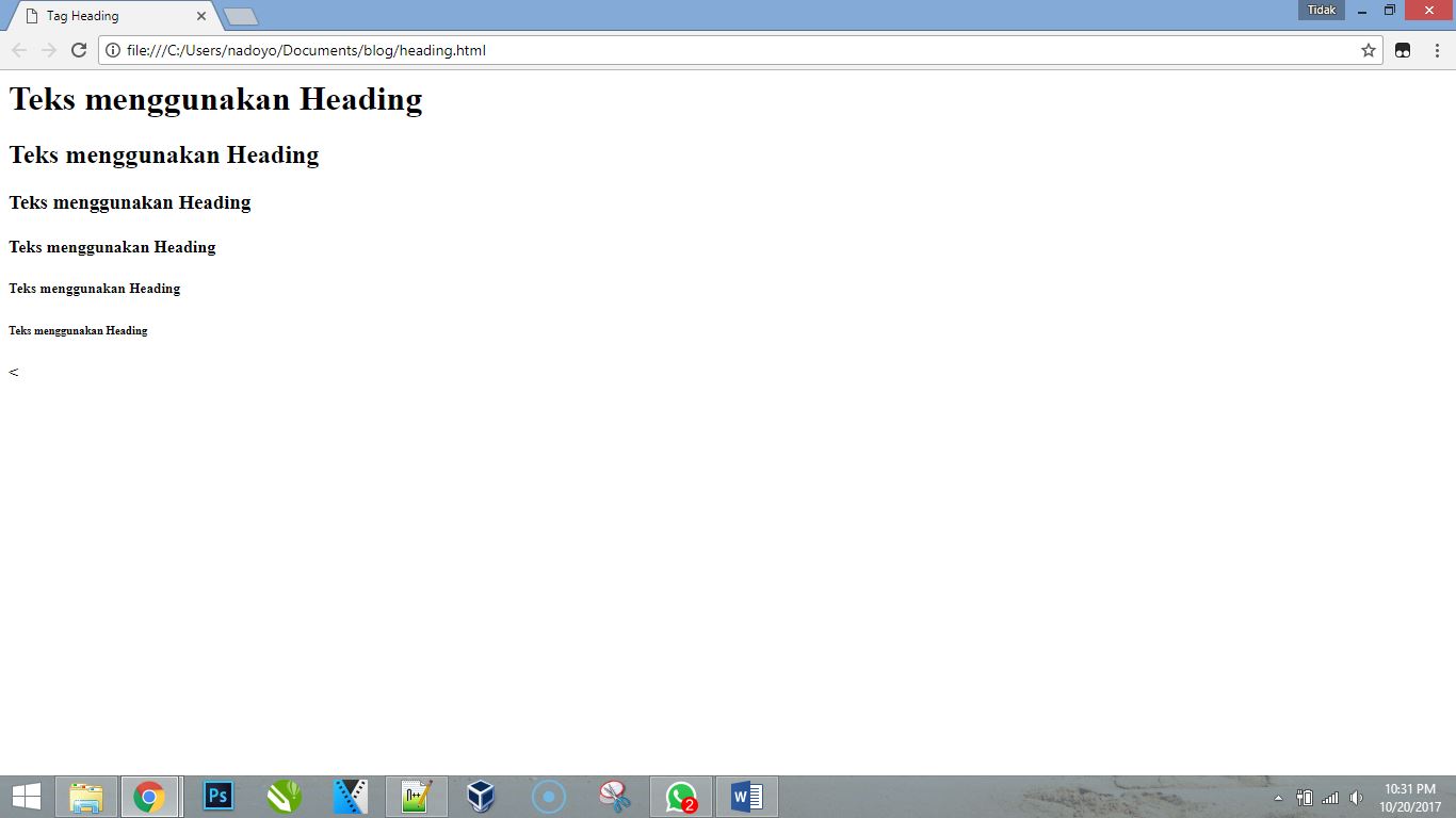 Membuat Heading Paragraf Text Alignment Dan Baris Baru Rejeki Anak Rantau