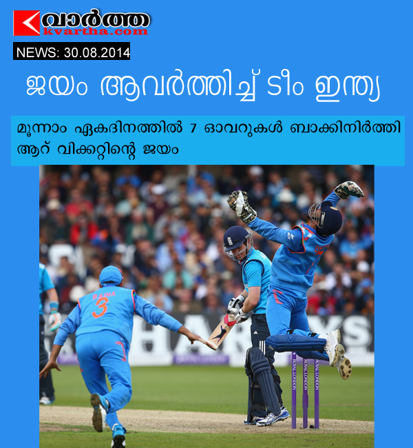 India, England, Cricket, Sports, One day match, India beat England by 6 wickets to win 3rd ODI
