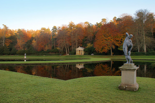 The Temple of Piety in the water gardens at Studley Royal Park