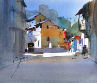 A water colour painting by Milind Mulick