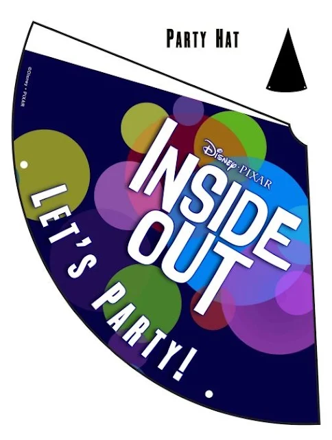 Fiesta de Del Revés o Inside Out: Gorros para Imprimir Gratis.
