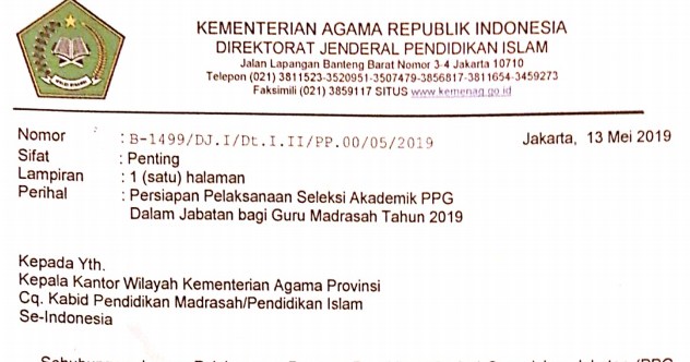 Surat Edaran Persiapan Pelaksanaan Seleksi Akademik Ppg Dalam Jabatan Bagi Guru Madrasah Tahun 2019 Blog Ruangguru