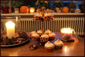 Happy Halloween Samhain pumpkin cupcakes