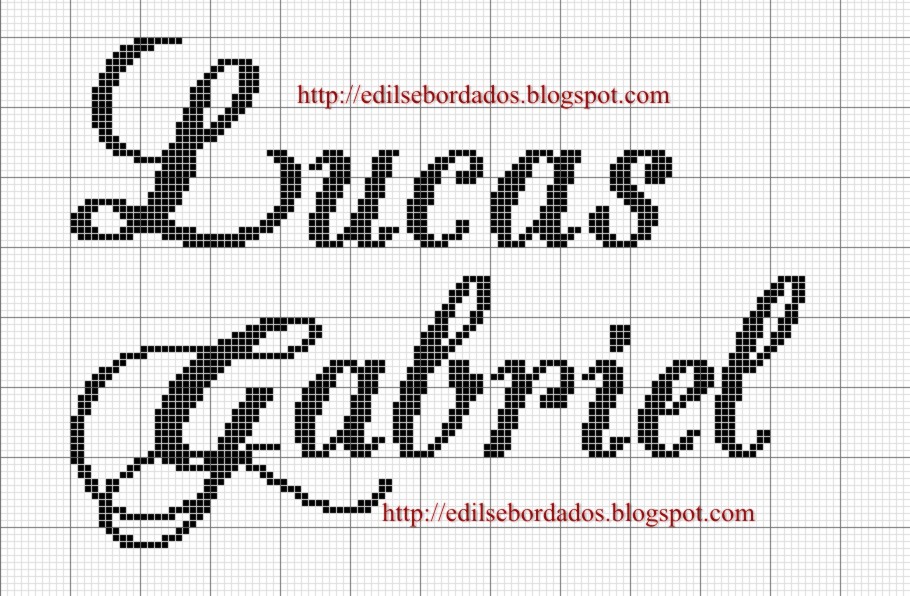 Nomes em ponto cruz!!!