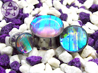 Dragonfly Wings Iridescent Colour Shifting Faux Dichro Plugs