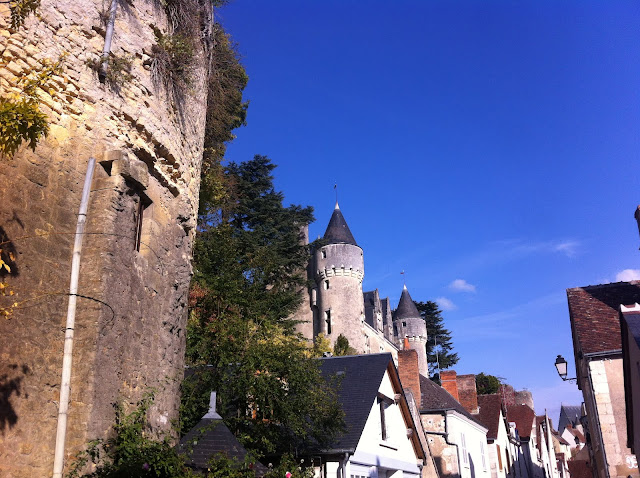 street below the chateau in Montresor in the Loire Valley in France