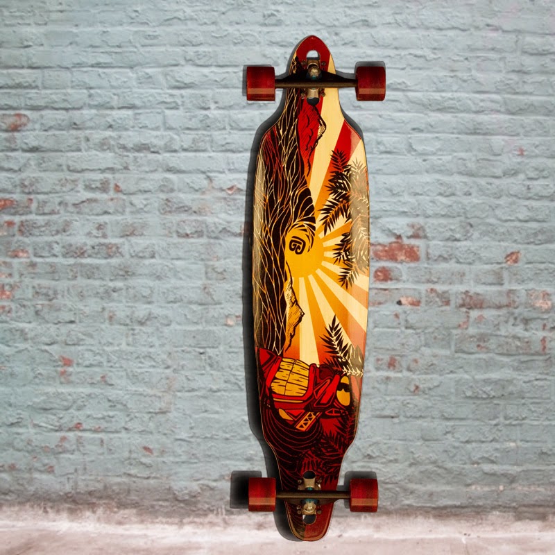 A Drop Through Longboard Collection Bamboo Directional DT Pacific