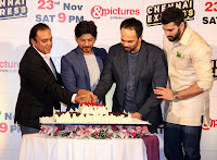 Shah rukh khan and Rohit shetty at Zee Tv's Success Party For Chennai Express