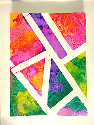 salt watercolor science crafts arts paintings corner holly painting collide tape removed hollysartcorner kid diy