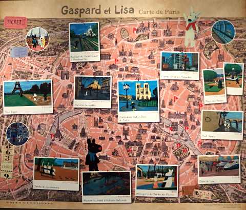 リサとガスパール展「パリの地図」