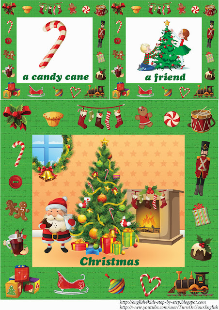 christmas flashcards for kids