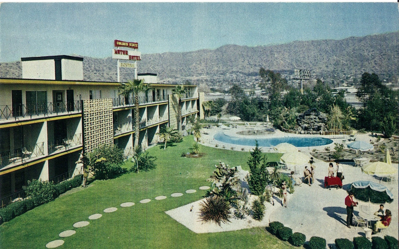 Golden State Motor Hotel in Burbank Postcard San Fernando Valley Blog