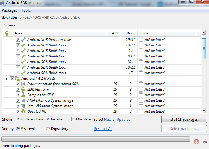 Platform sdk files. Android sdk tools. sdk platform tools. android sdk build tools.