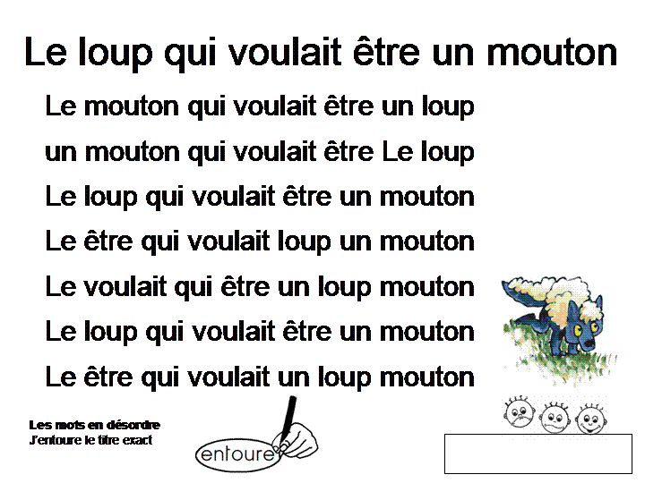 Police De Caractères Un Loup Dans La Bergerie Maternelle: Le loup qui voulait être un mouton, exploitation en lecture