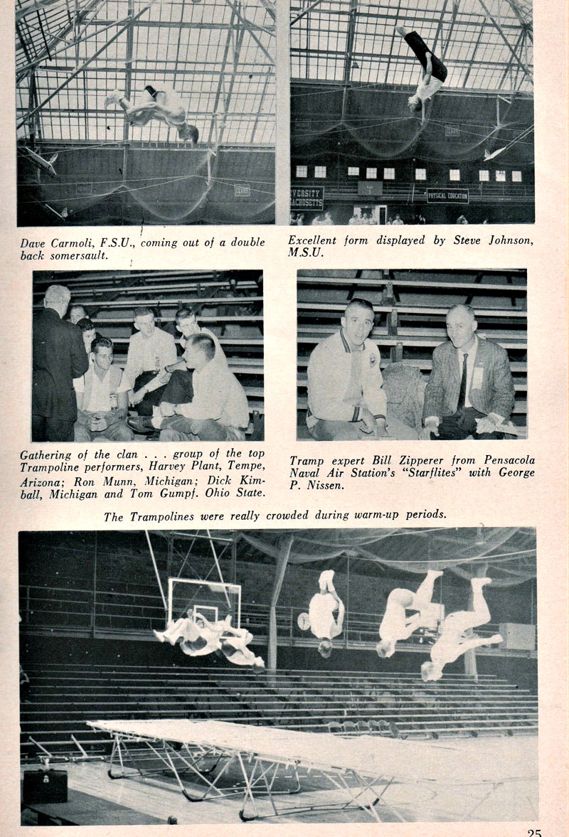 Trampoline History Blog 1959 National A.A.U. Trampoline Championships, Amherst, MA