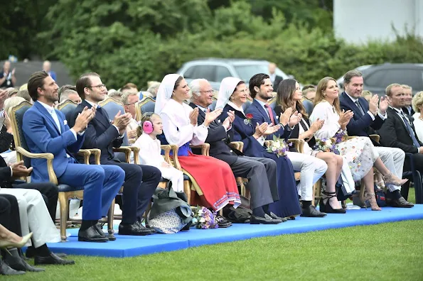 Queen Silvia, Crown Princess Victoria, Princess Sofia, Prince Carl Philip, Princess Estelle, Princess Madeleine and Christopher O'Neill attend Victoria Day Celebrations 2016. Style royal