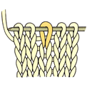 滑り目の編み方, how to knit slip stitch, 滑针的编织方法
