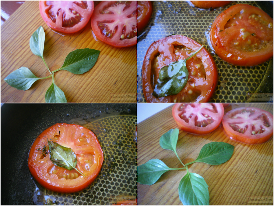 Arroz a la albahaca con gambones (guarnición)
