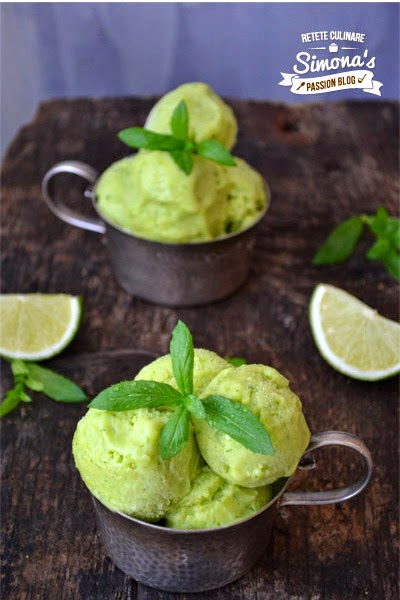 Inghetata de avocado,menta si lime