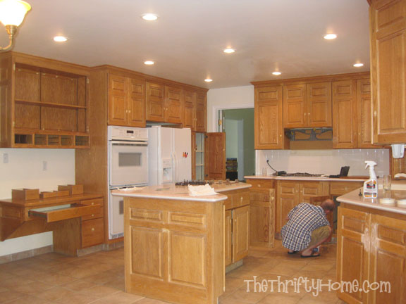 *The Thrifty Home: Kitchen Remodel - Painting Cabinets