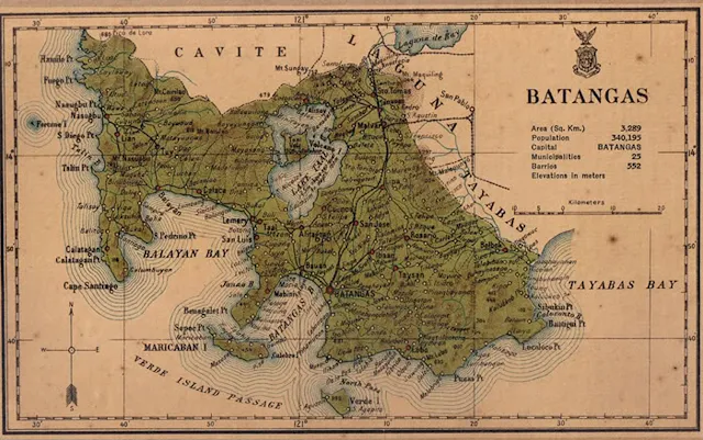 Map of Batangas c. 1918.
