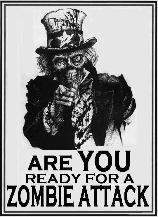 Are You Ready For A Zombie Attack - Cool Poster