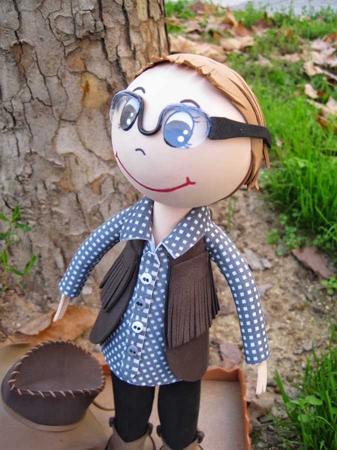 gorro goma eva fofucho vaquero