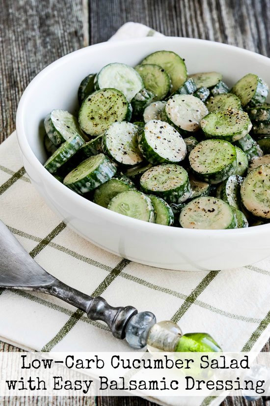 Low-Carb Cucumber Salad with Easy Balsamic Dressing