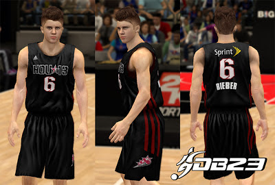 NBA 2K13 Celeb Team 2013 Jersey Justin Bieber