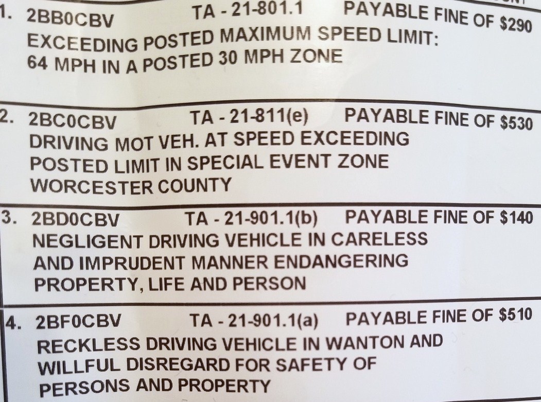 Salisbury News Go Fund Me For An Ocean City Maryland Speeding Ticket