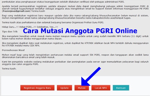 Cara Mutasi Anggota Pgri Online Dan Cara Mendapatkan Kartu Tanda Anggota Kta Pgri Website Pendidikan